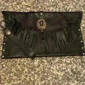 Turkey Creek Leather & Rhinestone Fringe Western Southwest Purse